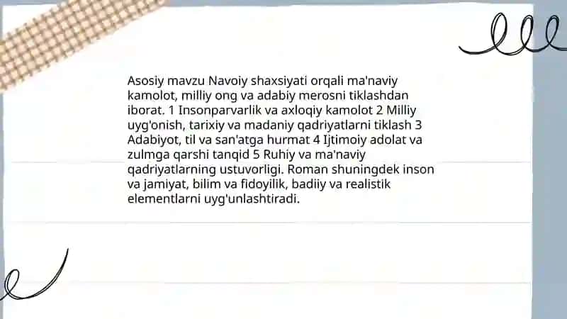"Navoiy" romani 4