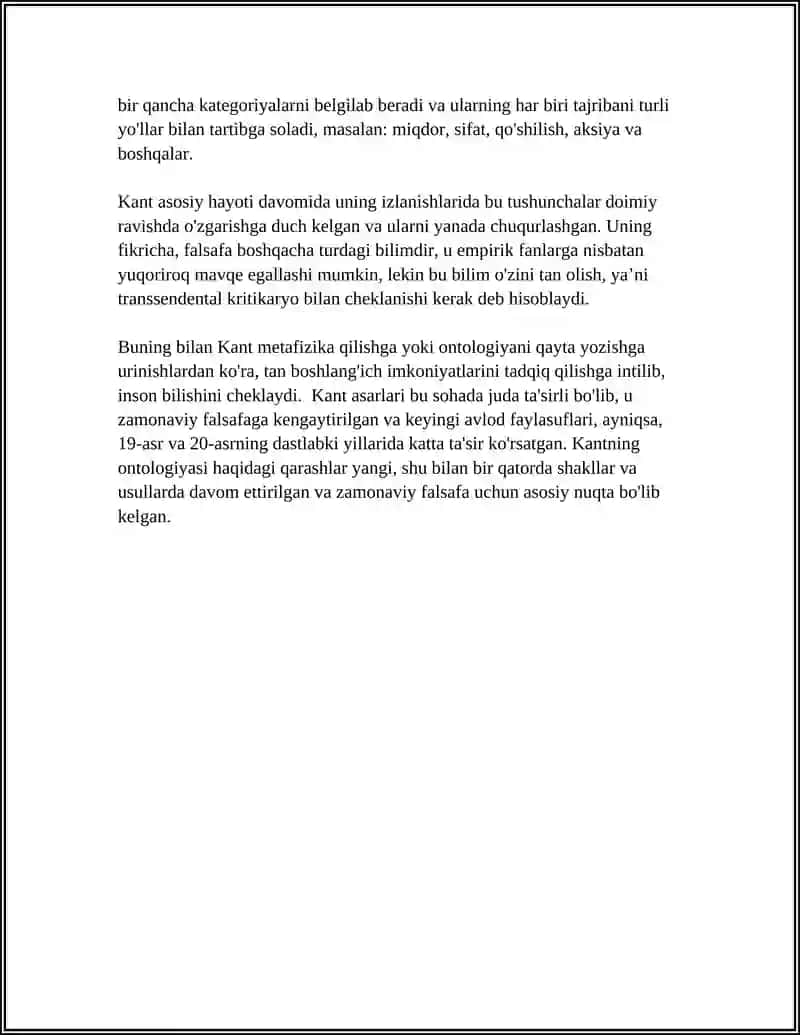 KANT ONTOLOGIYASIDA KATEGORIYALARNING TASNIFI 4
