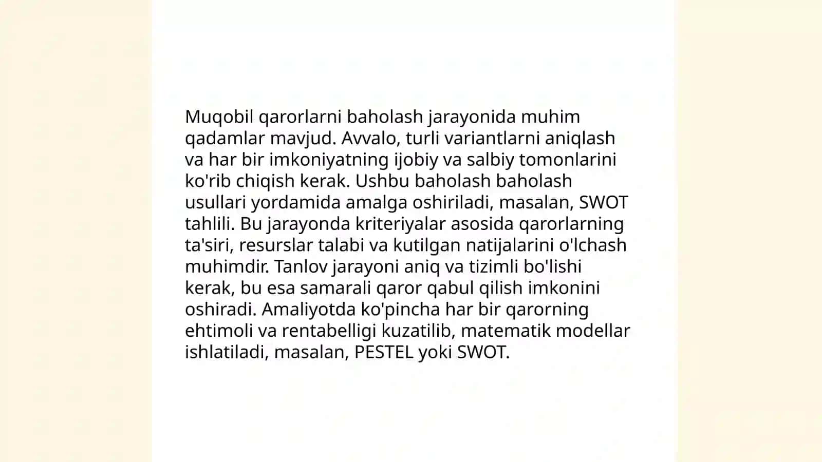 Boshqaruvda qaror qabul qilish 4