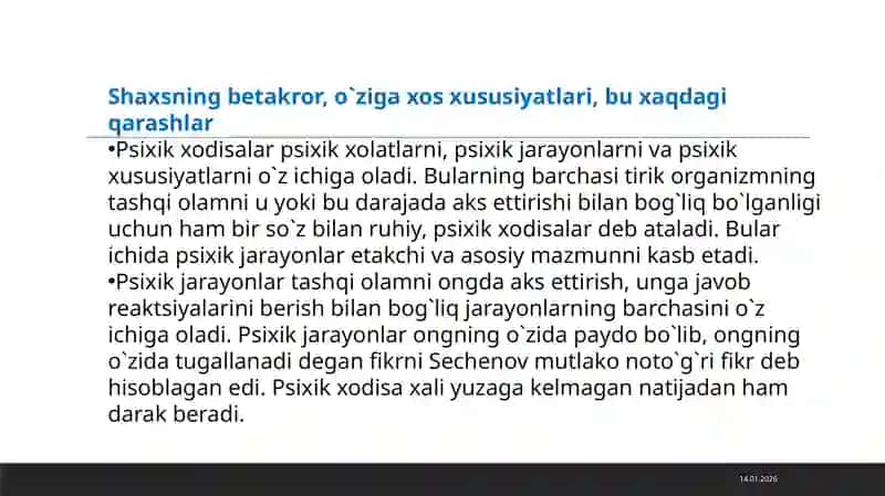 Shaxsning individual xususiyatlari 4