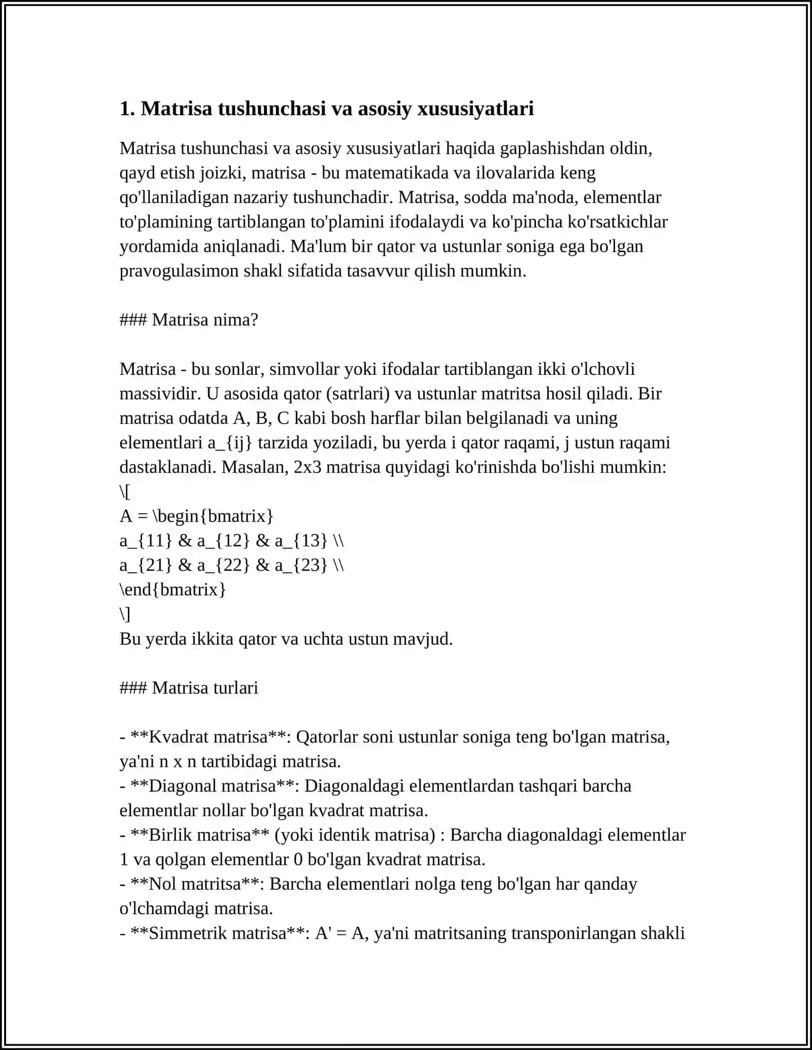 MATRITSA RANGINI MINORLAR ORQALI TOPISH USULLARI 4