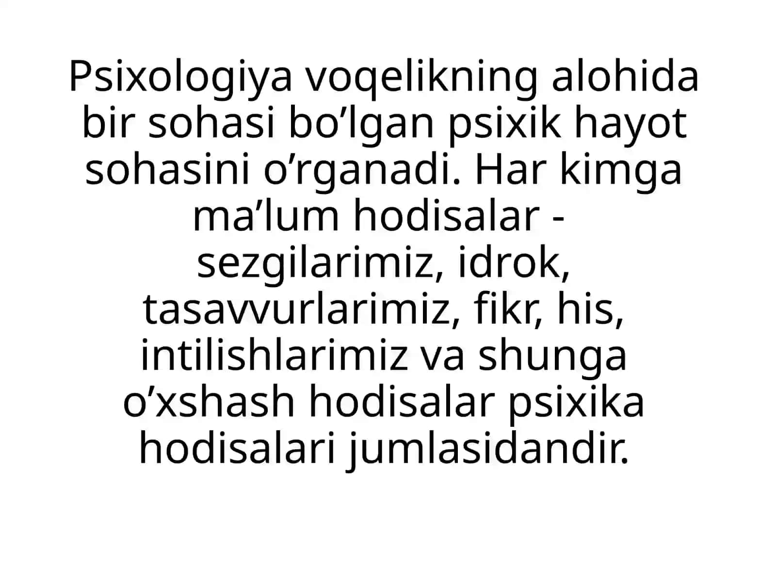 Psixologiyafanining maqsadi va vazifalari 4