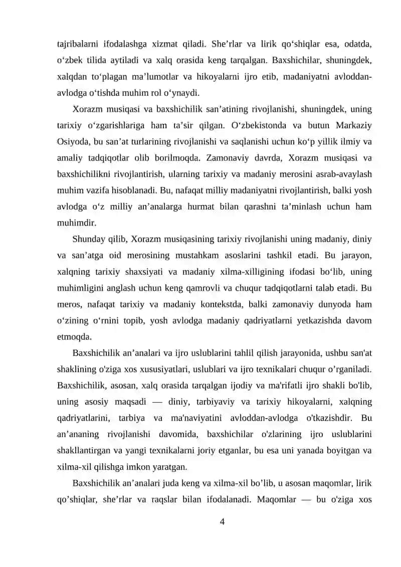 XORAZM MUSIQASI VA BAXSHICHILIKI 4
