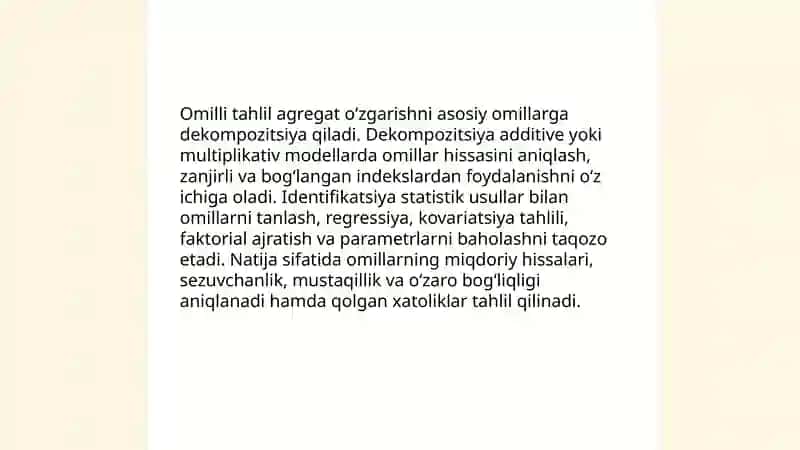 Taqqoslama tahlil 4