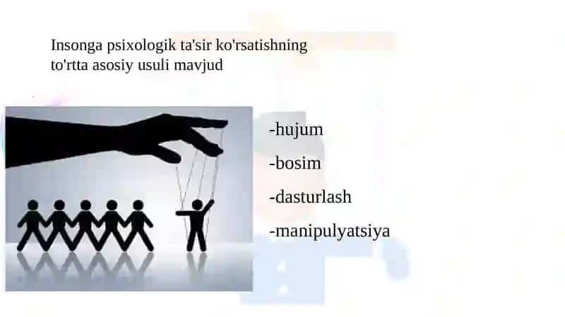 Psixologik ta'sir belgilari 4