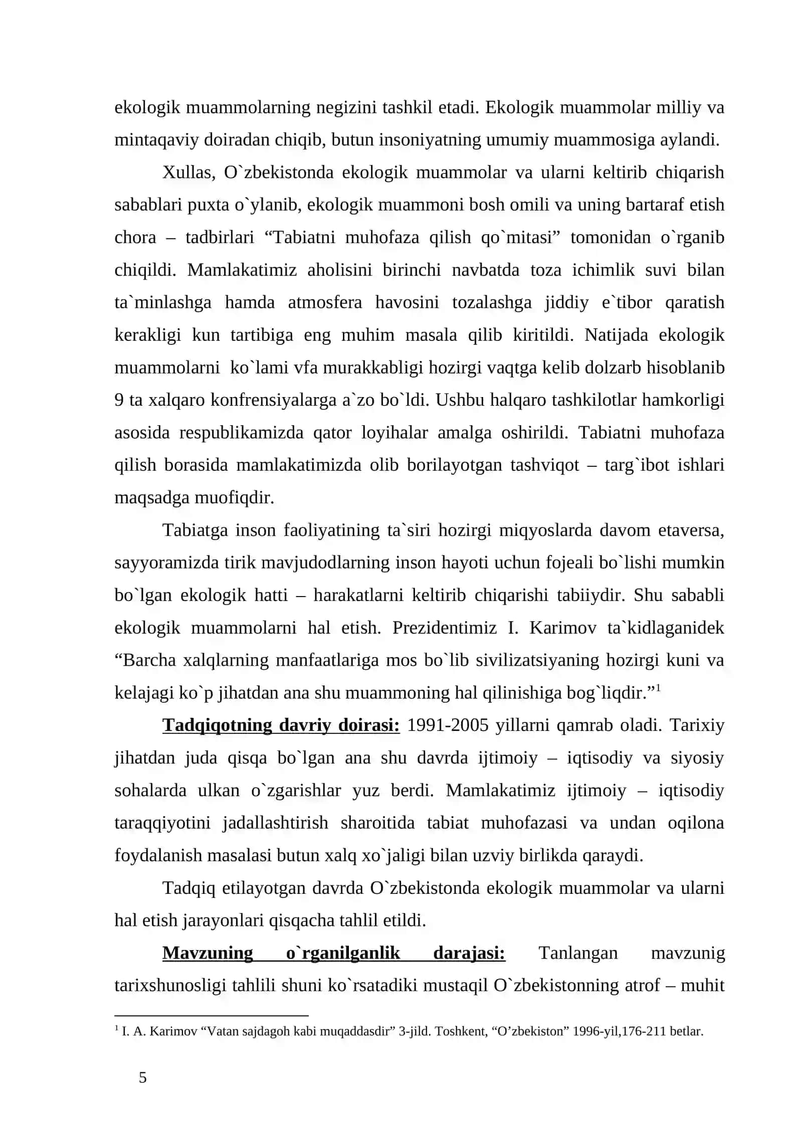 O`zbekistonda ekologik muammolar va ularning hal etilishi 4