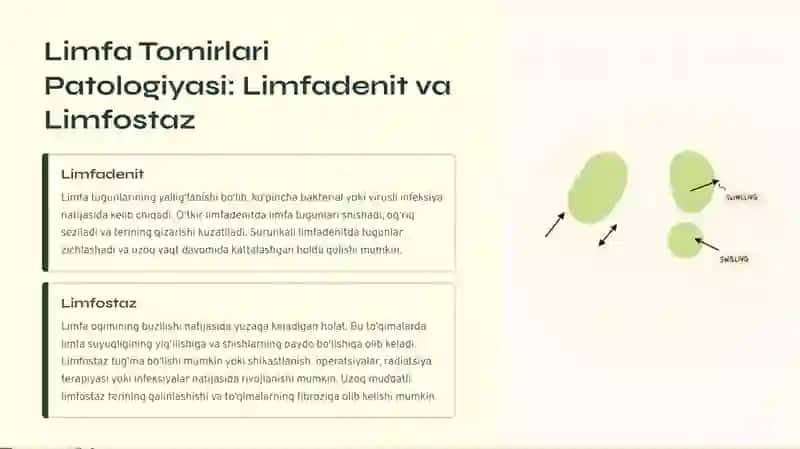 Vena va limfa tomirlari patologiyasi. Tomirlarga aralashishdagi patologiya 4
