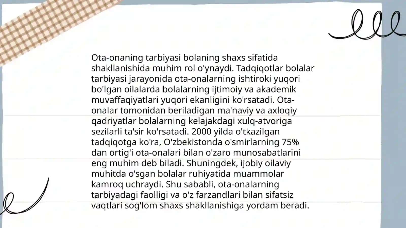 Shaxs rivojlanishida oilaning roli 4