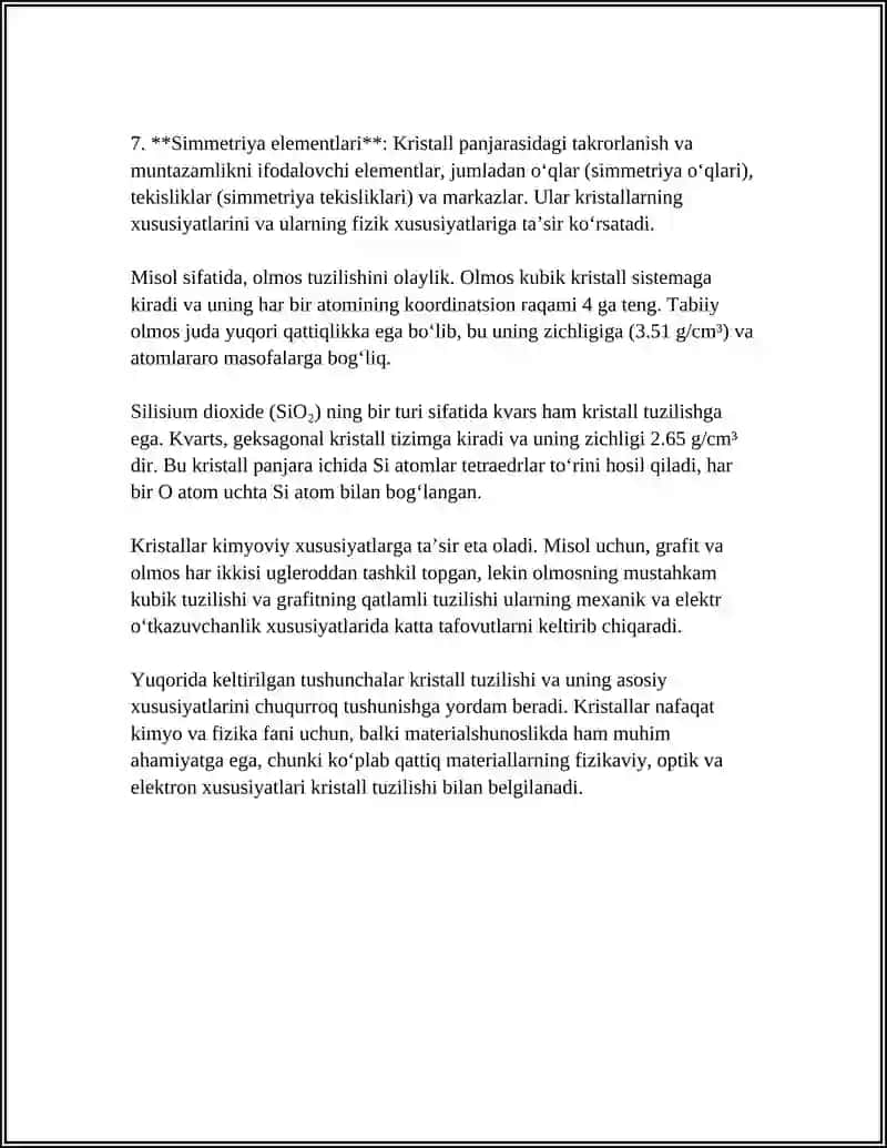 MODDALARNING KRISTALL TUZILISHI 4