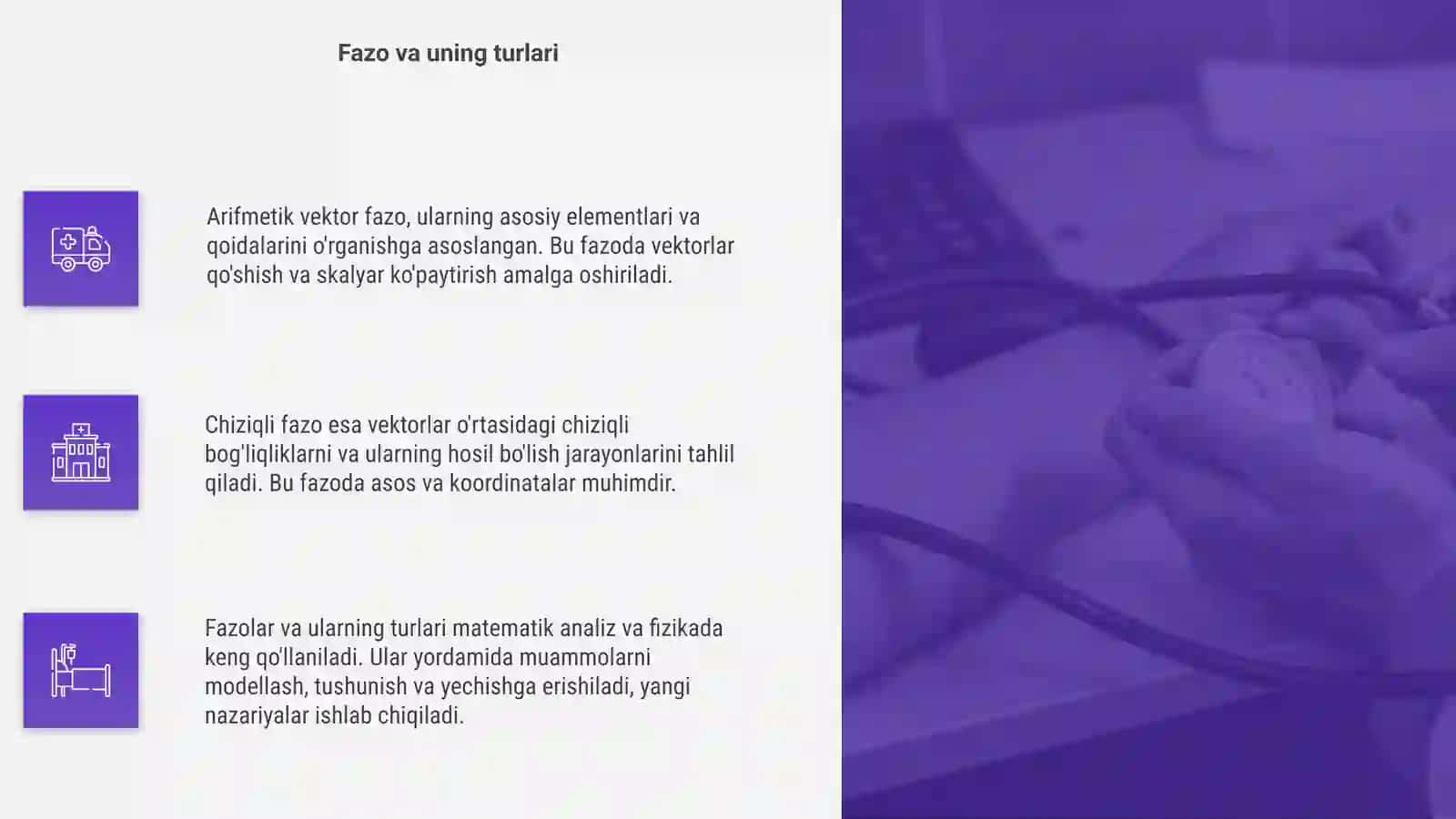 Arifmetik vektor fazo 4