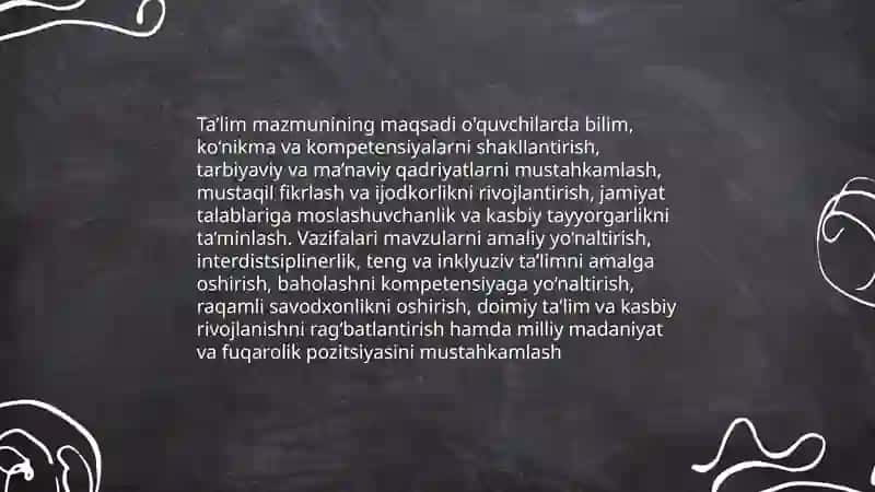 Ta'lim mazmuni 4