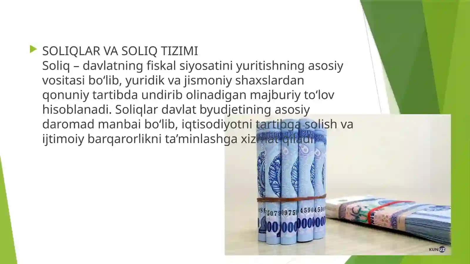 SOLIQLAR VA SOLIQ TIZIMI 4