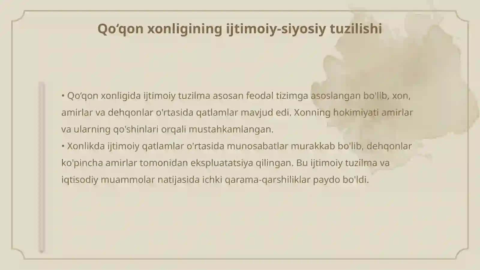 Qo‘qon xonligining tashkil topishi va uning siyosiy tarixi 4