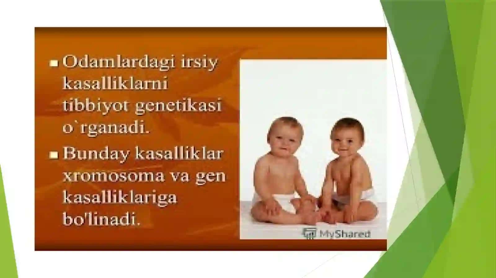 Irsiyat va irsiy kasalliklar 4