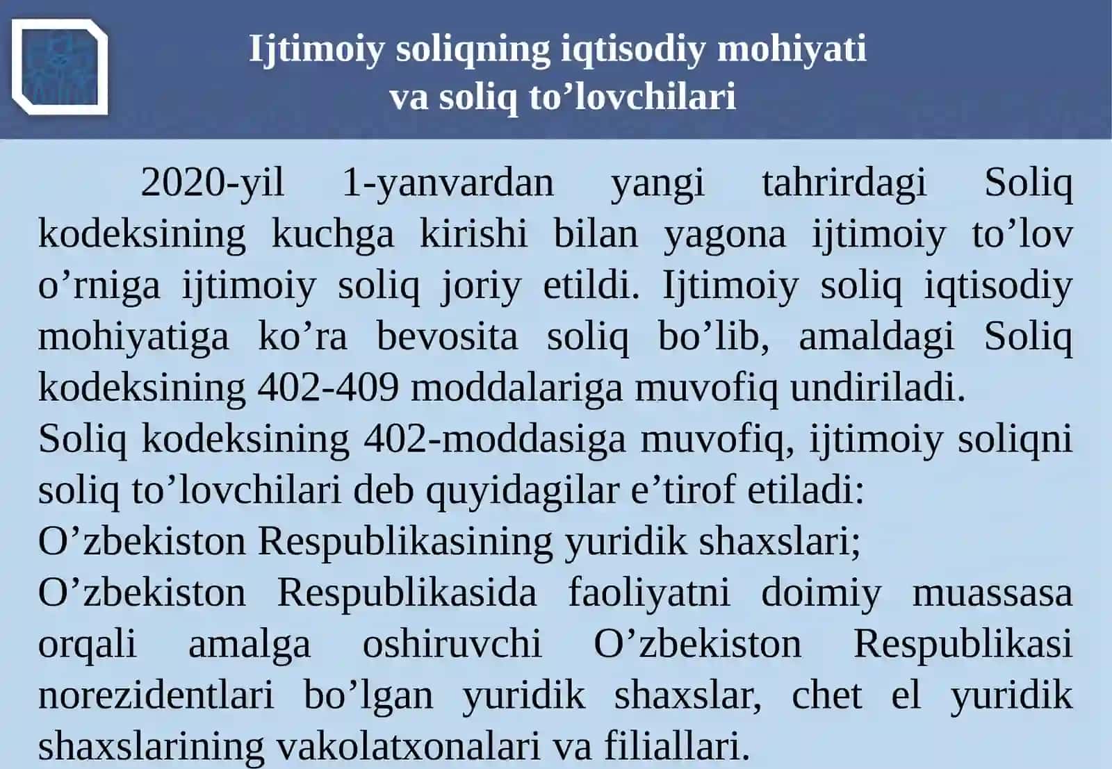 IJTIMOIY SOLIQ 4