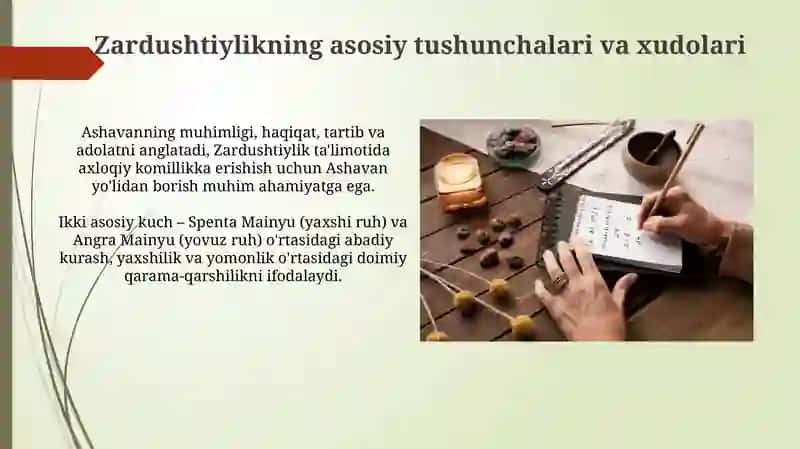 Avesto muqaddas manba va undagi asosiy talinotlar 4