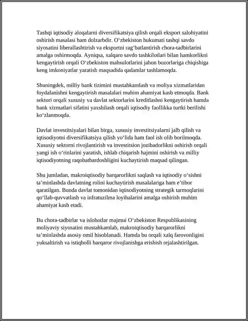 OʻZBEKISTON RESPUBLIKASINING FINANS SISTEMASI 4