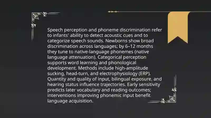 Linguistic bases of early learning 4