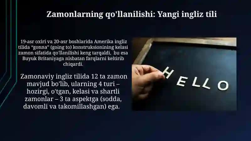Zamon va Aspektning Rivojlanishi 4