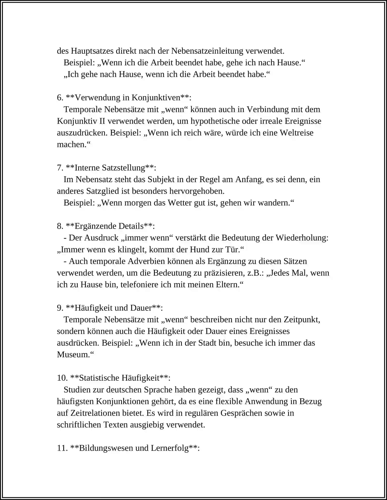 GRAMMATIK: NEBENSATZ MIN WENN 4