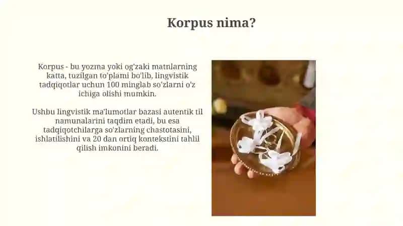 Korpusning amaliy ahamiyati 4
