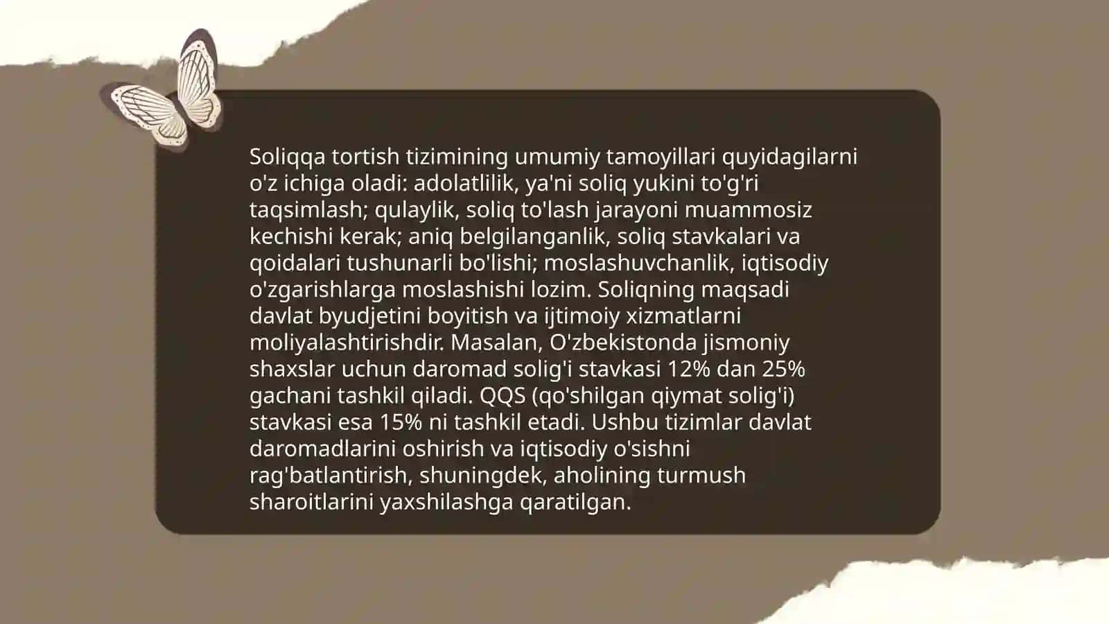 Kichik biznes sub'yektlarini soliqqa tortishning oʻziga xos xususiyatlari 4