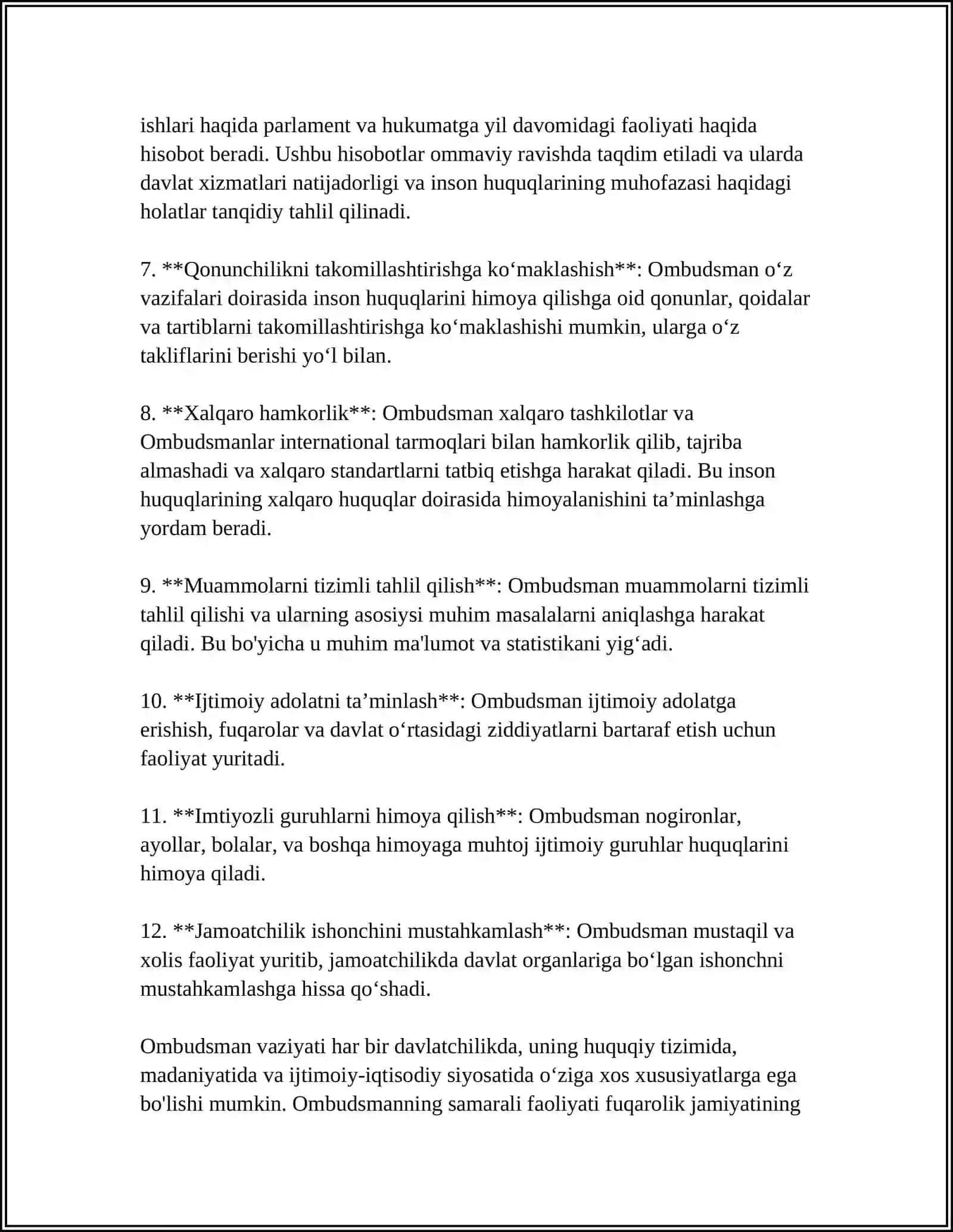 O‘ZBEKISTON RESPUBLIKASIDA OMBUDSMAN 4