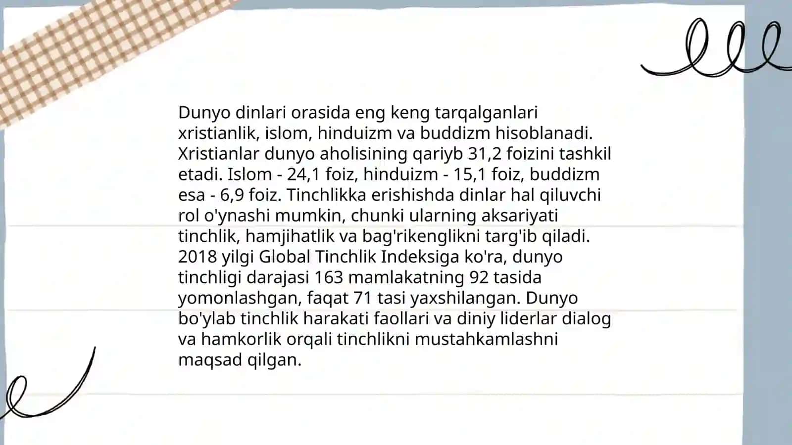 Dinlararo totuvlik 4