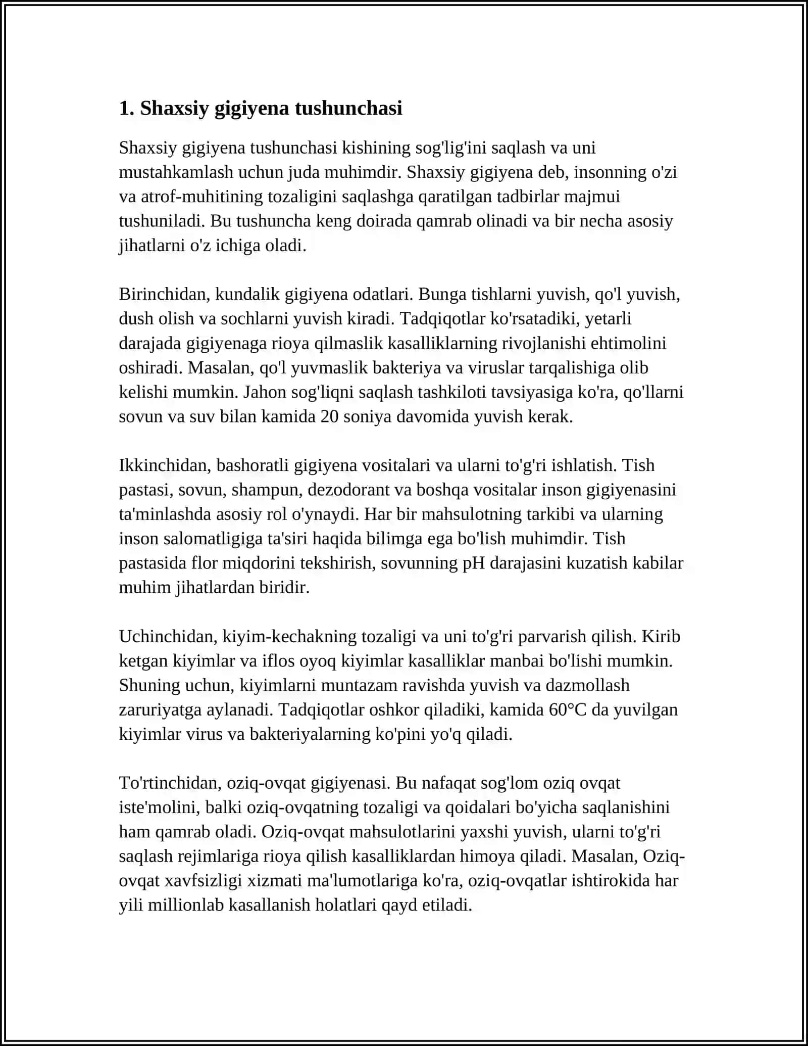 SHAXSIY GIGIYENASIGA SANITARIYA TALABLARI 4