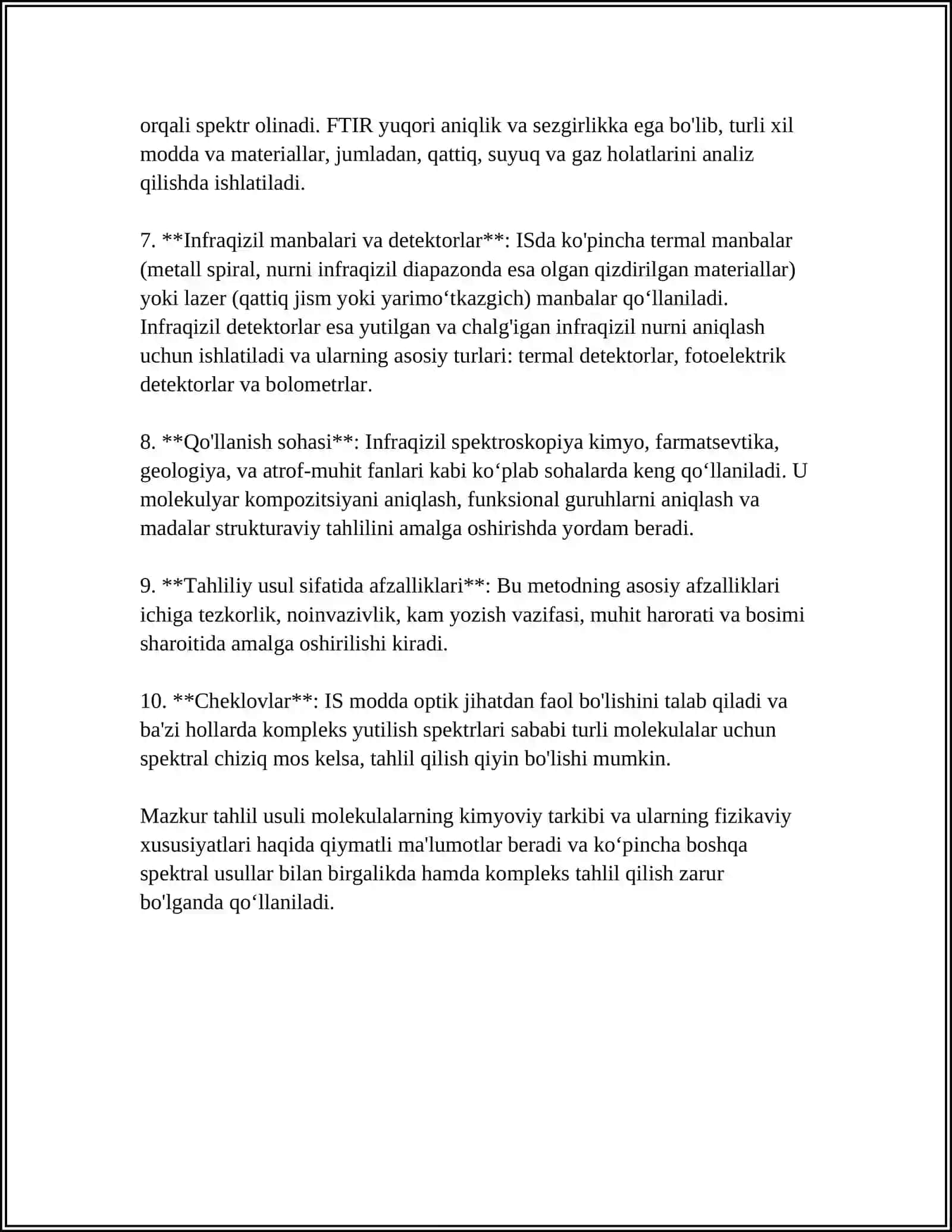 INFRAQIZIL SPEKTROSKOPIYA YORDAMIDA ORGANIK MODDALARNI ANIQLASH 4