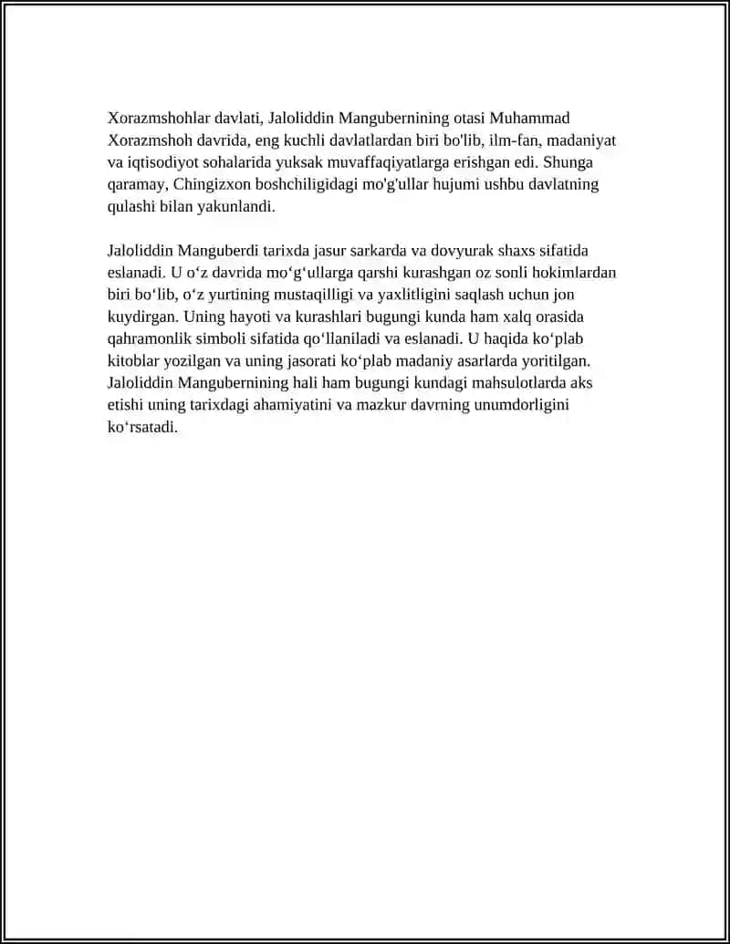 JALOLIDDIN MANGUBERDI VATAN HIMOYACHISI 4