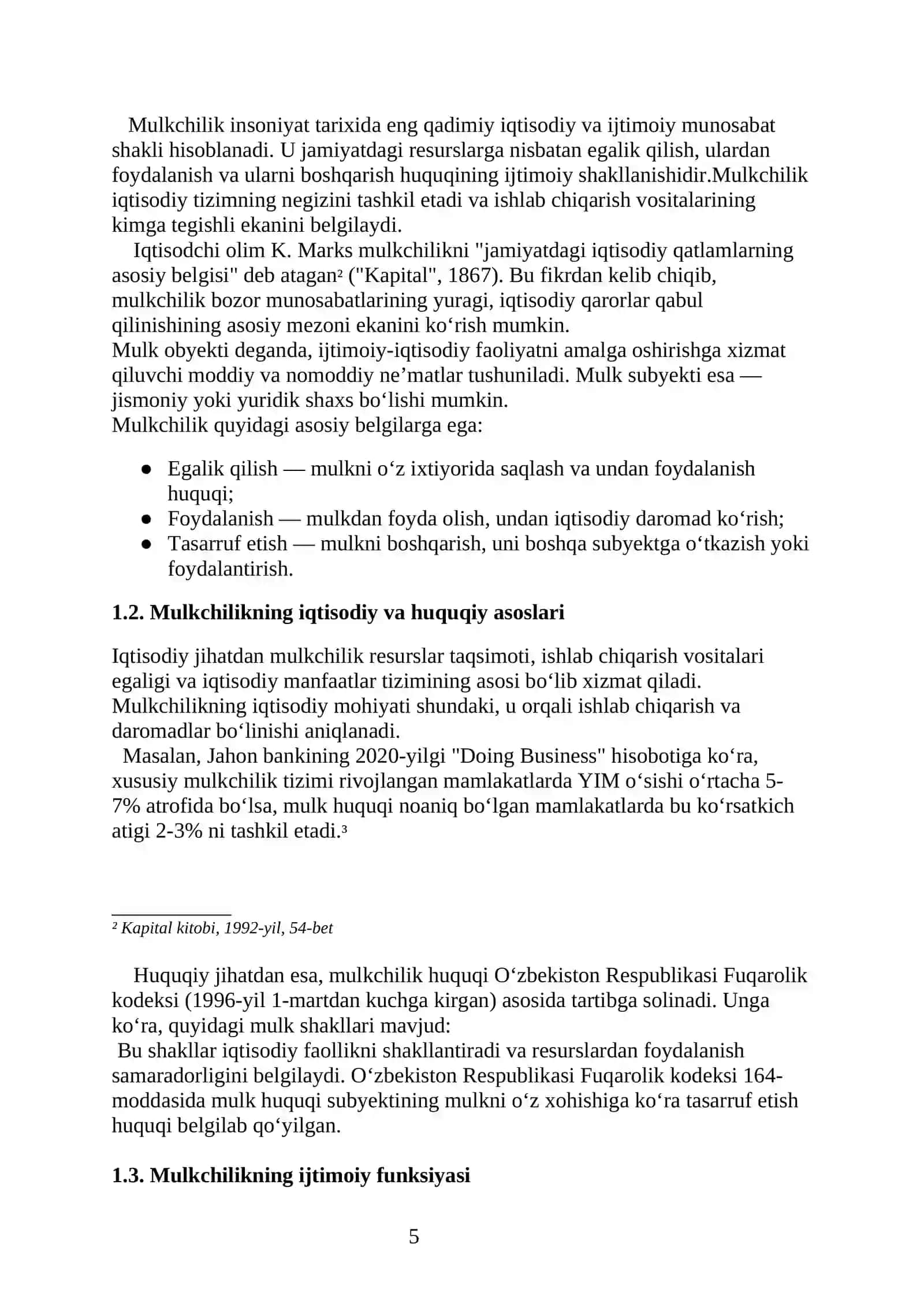 Mulkchilikning nazariy asoslari 4