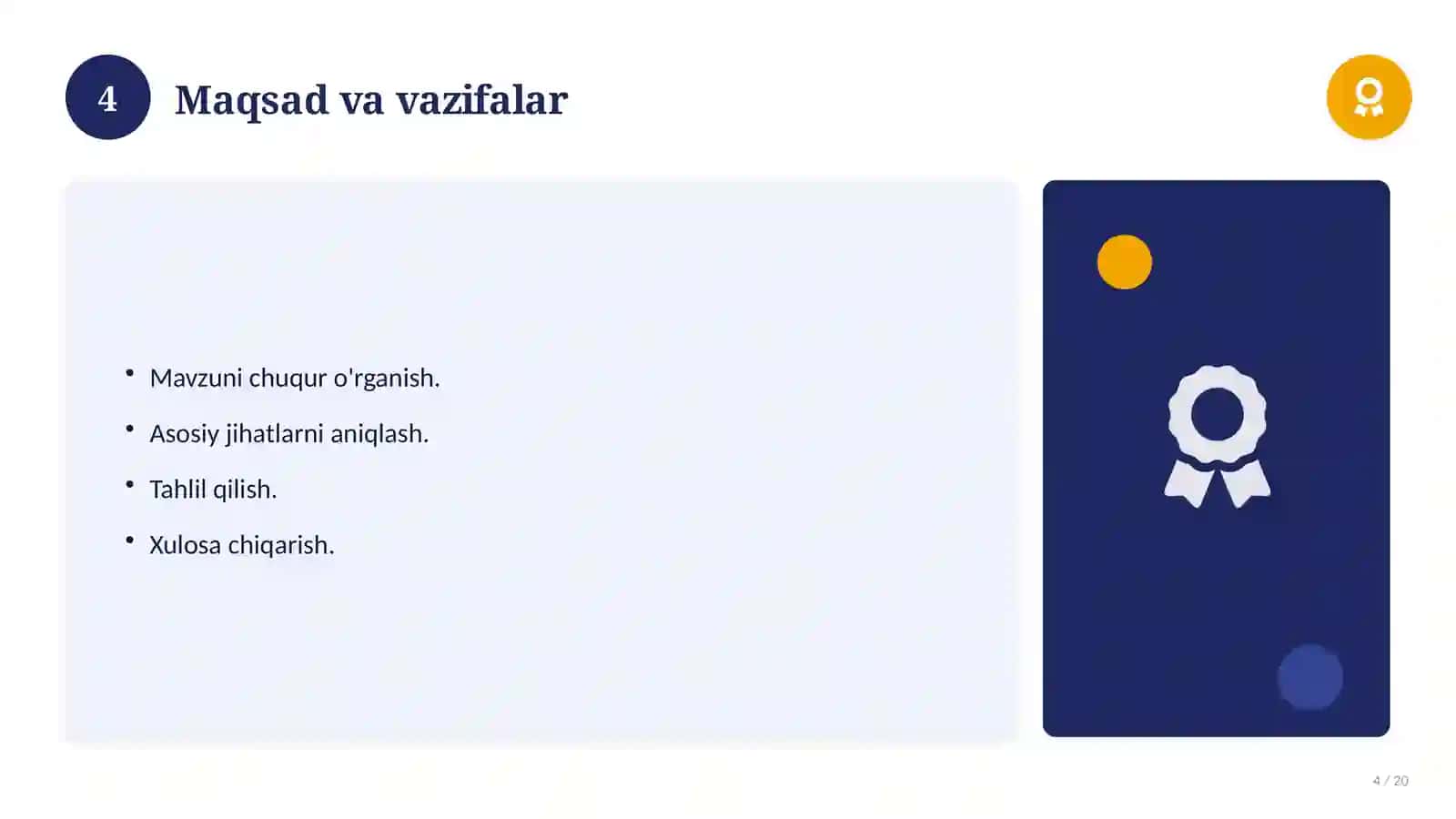 Maqsad qo'yish va unga erishish 4