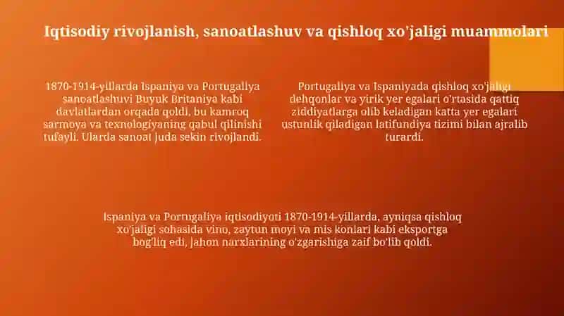 1870-1914 yillarda Portugaliya va Ispaniya 4