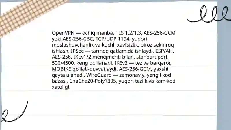 Virtual xususiy tarmoqlar (VPN) va ularning xavfsizlik imkoniyatlari 4