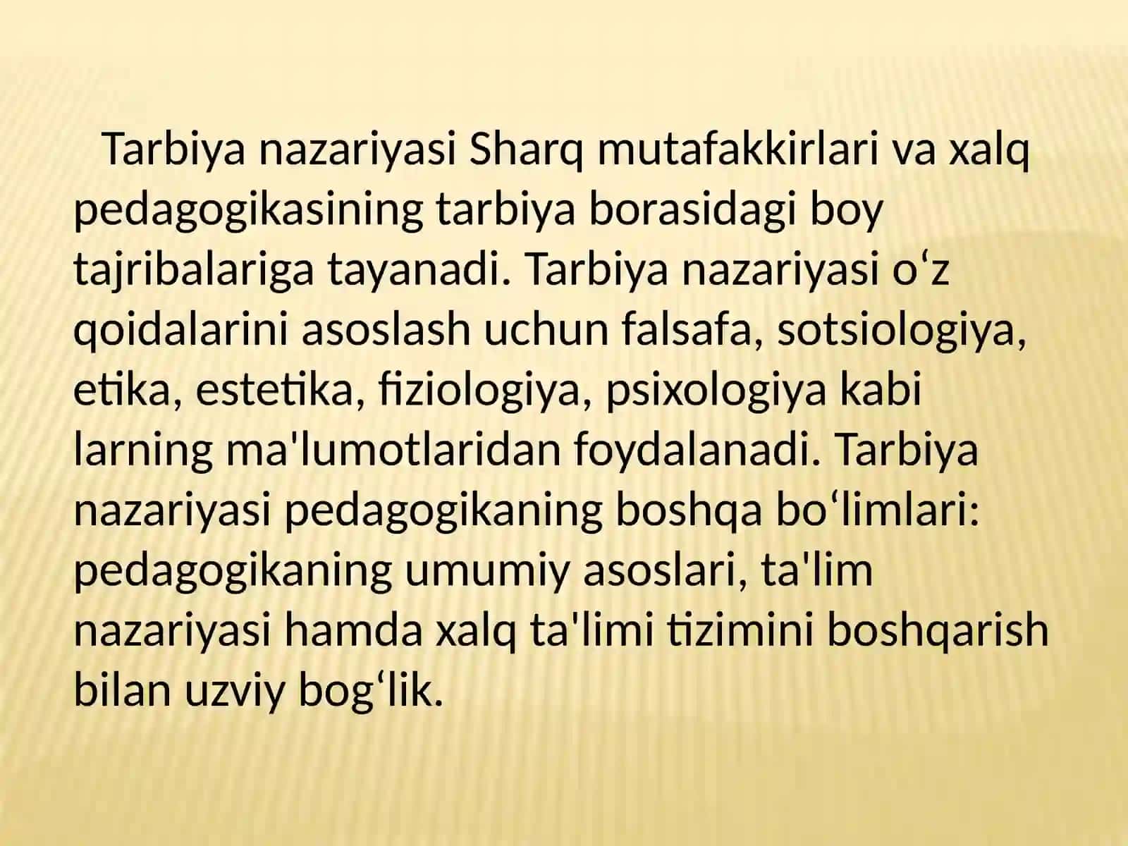 TARBIYA JARAYONI MOHIYATI VA MAZMUNI 4