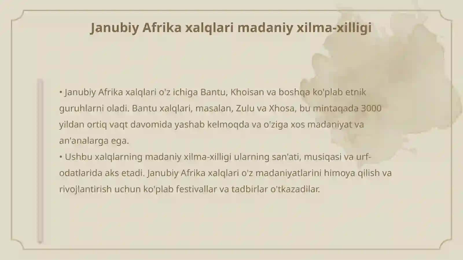 Shimoliy va Janubiy Afrika xalqlari etnologiyasi 4