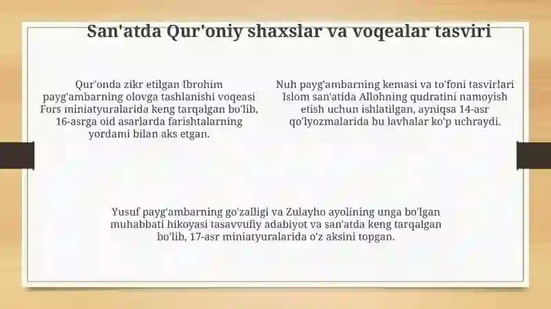 Tasviriy san'atda islom afsonalari haqida 4