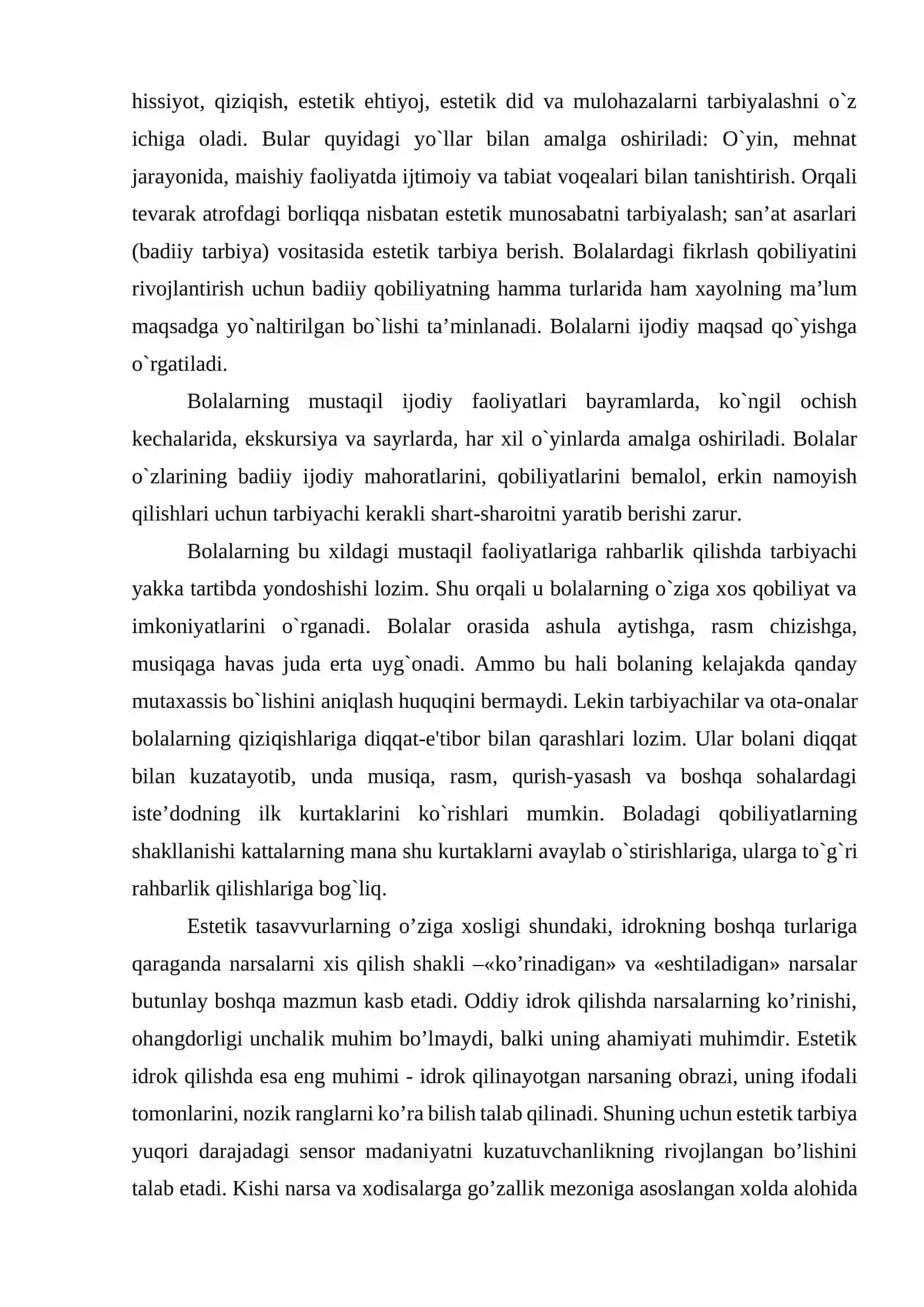 Maktab yoshidagi bolada estetik hissiyotning shakllanishi 4