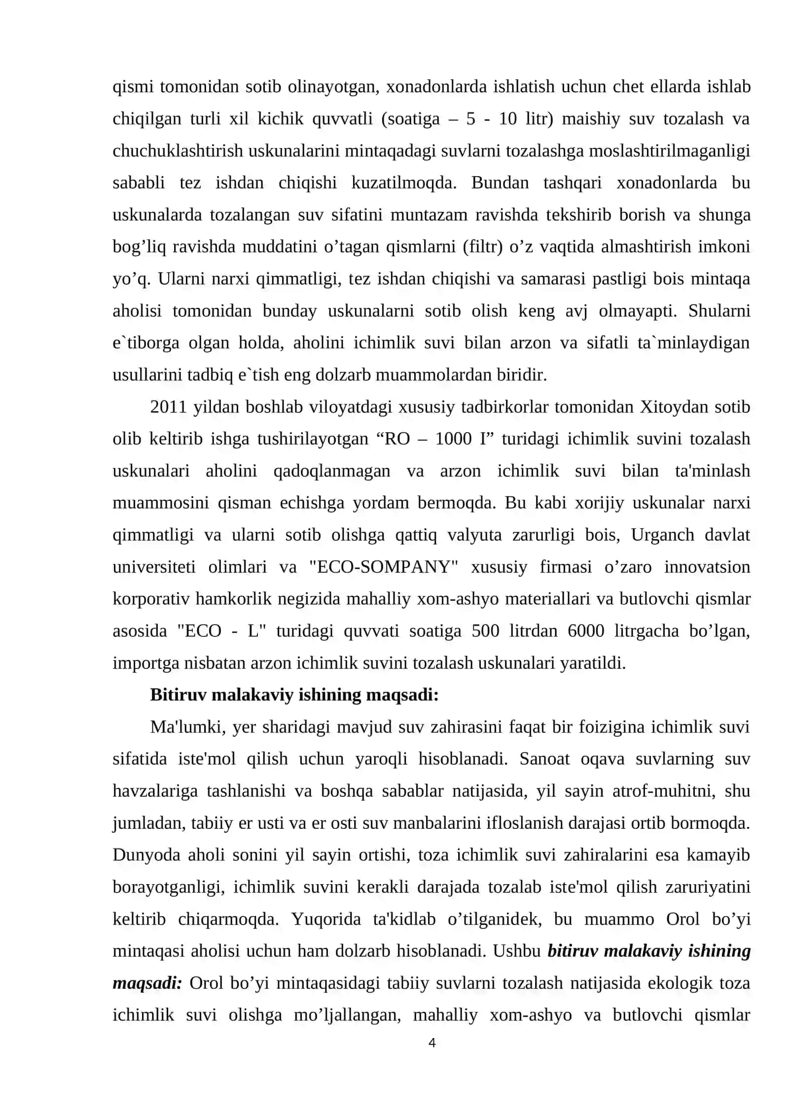 Ichimlik suvini tozalash usullari 4