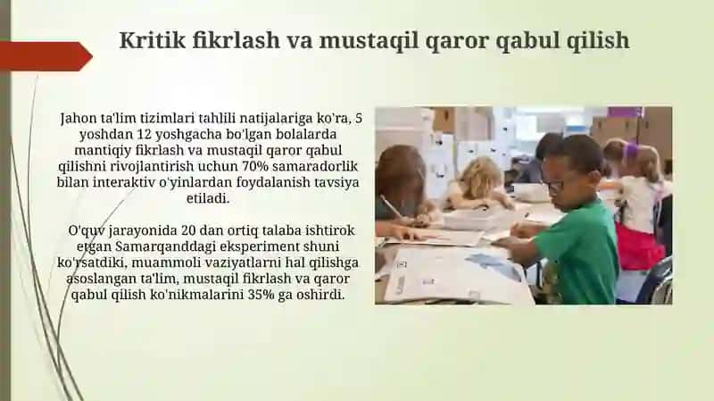 Mustaqil fikrlashni rivojlantirish usullari 4