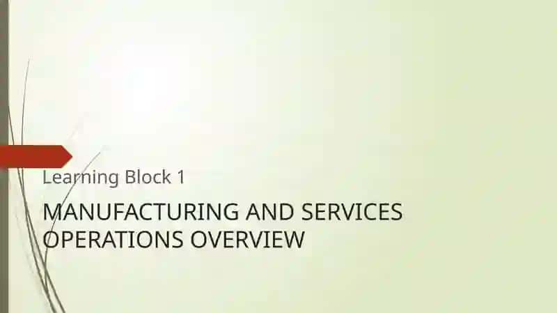 Manufacturing and Service 4