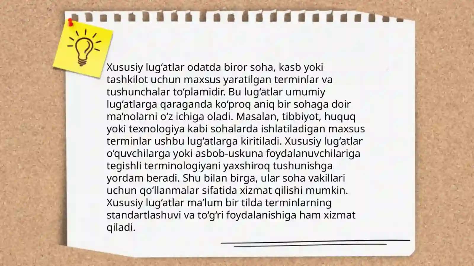 Umumiy va xususiy lug'atlar 4