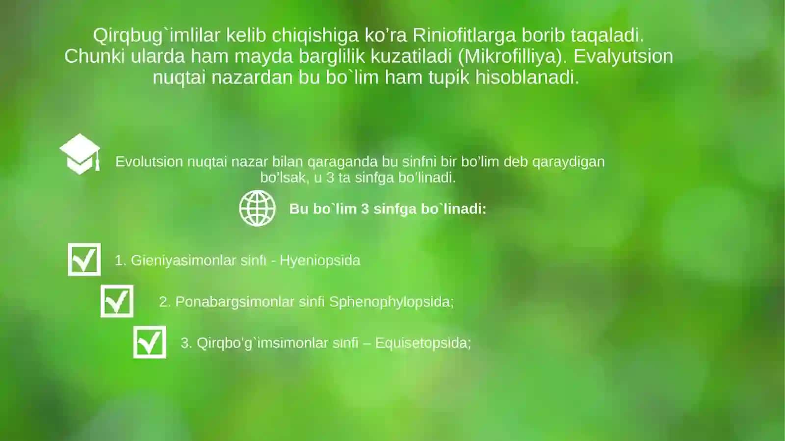 Qirqbo’g’imsimonlar sinfi 4