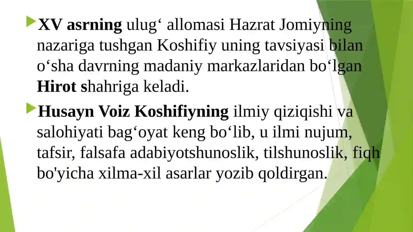 HUSAYN VOIZ KOSHIFIYNING HAYOTI VA IJODI 4