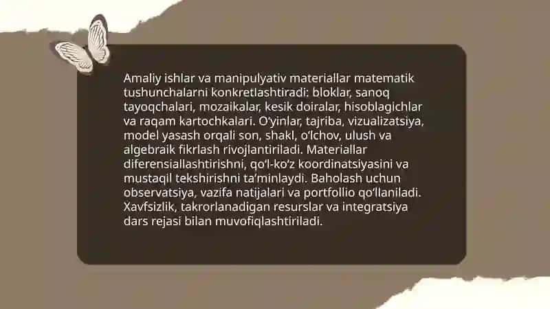 Matematik tushunchalarni shakllantirish manbalari 4