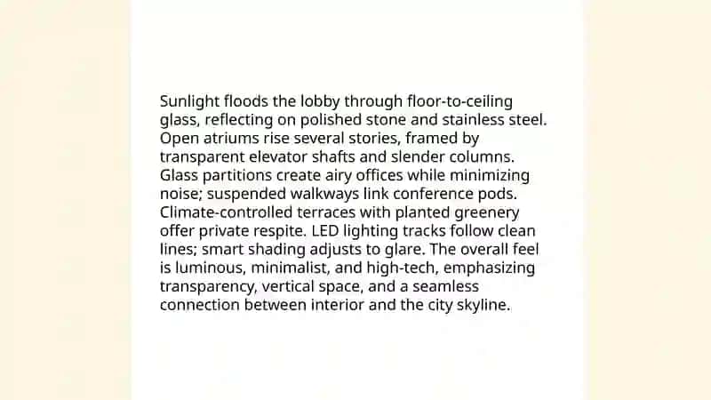 Example of Description of Places and Buildings 4