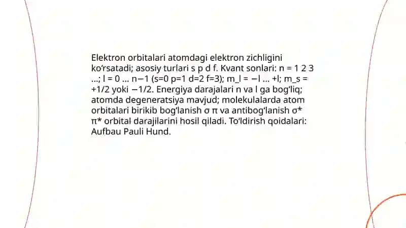 Molekula tuzilishi. Kimyoviy bog'lanish 4