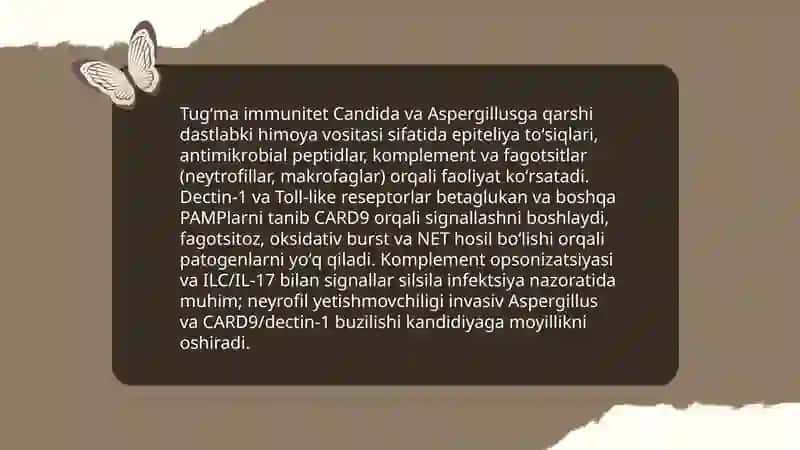 Immunitet tizimi va zamburugʻli hamda parazitar kasalliklar 4
