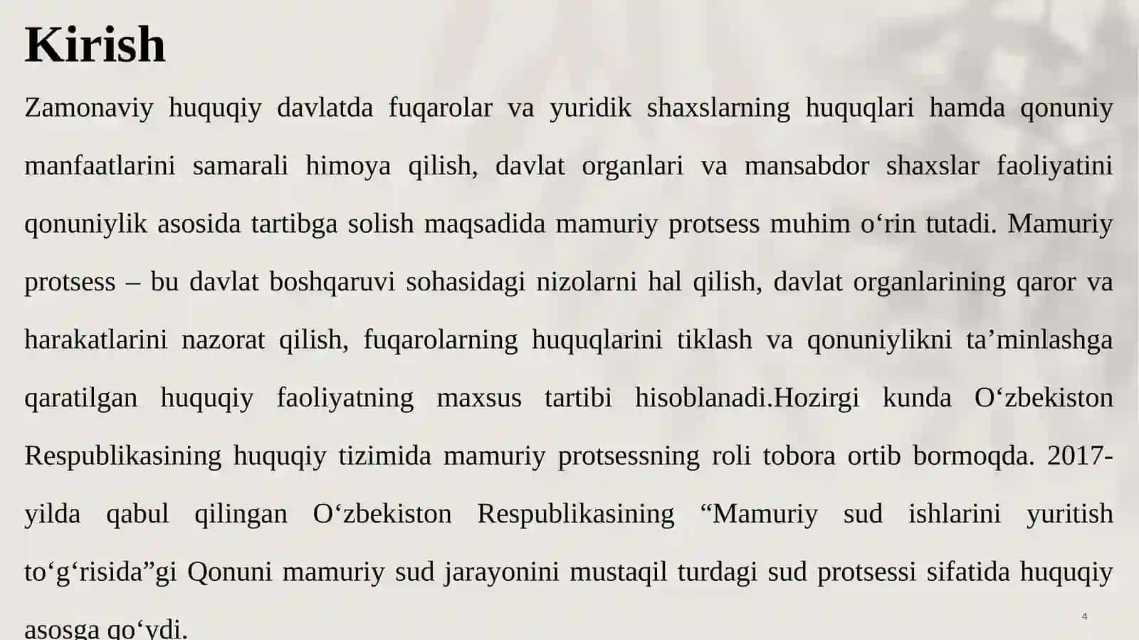 Ma’muriy protsess va ularning turlari 4